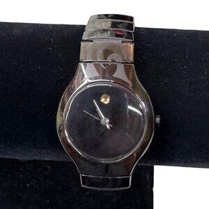 Movado SE Sports Edition Riveli Black Dial Stainless Steel Watch Mens Womens
